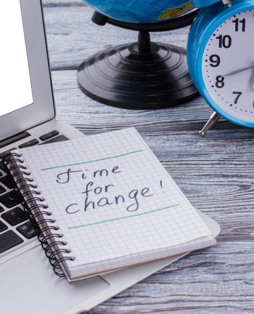 Time for change. World changes concept. Globalization and digitalization.